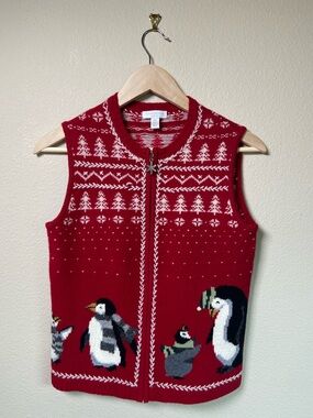 Charter Club Wool Winter Pattern Vest